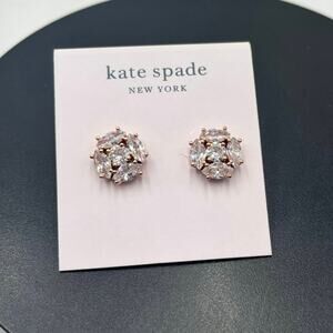 Kate Spade "Flying Colors" Blush 
Marquise Cluster Stud Earrings rose gold new